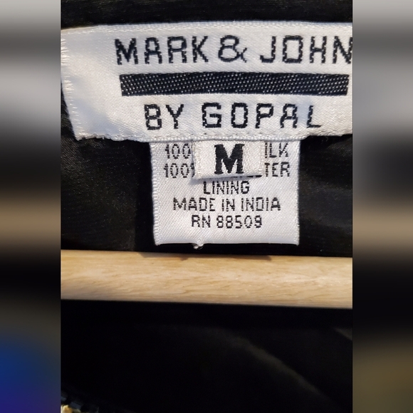 Mark & John By Gopal Colorful Pure Silk Beaded Sequin Dressy Jacket Medium - Picture 5 of 7